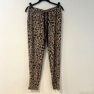 NWOT LNA leopard print jogger sweatpants size medium
